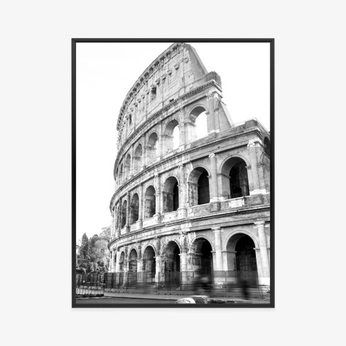 Plakat Starożytne Koloseum W Rzymie W Czerni I Bieli