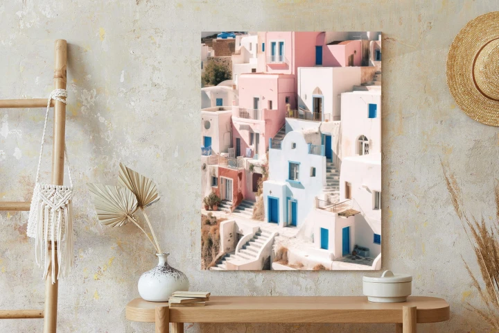 Plakat Kolorowa Grecka Architektura