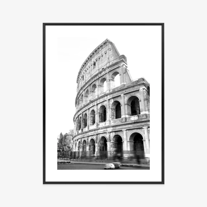 Plakat Starożytne Koloseum W Rzymie W Czerni I Bieli