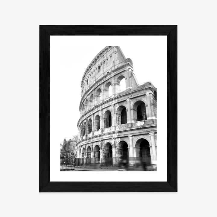 Plakat Starożytne Koloseum W Rzymie W Czerni I Bieli