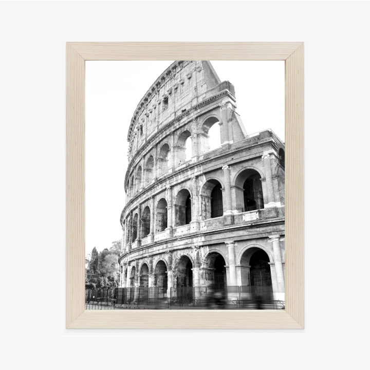 Plakat Starożytne Koloseum W Rzymie W Czerni I Bieli