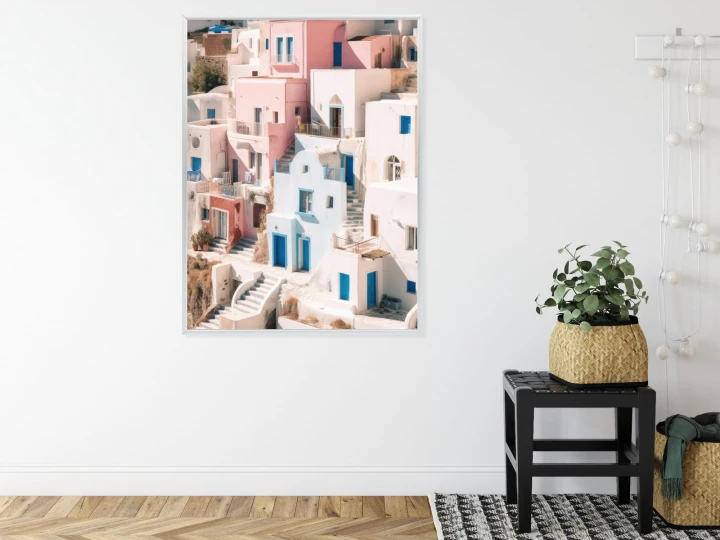 Plakat Kolorowa Grecka Architektura