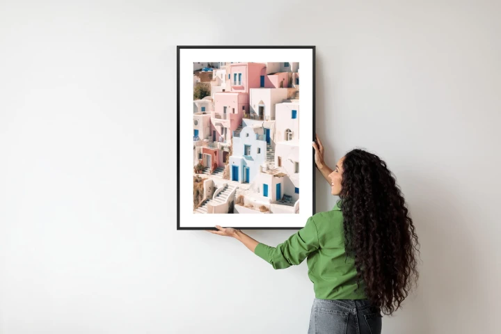 Plakat Kolorowa Grecka Architektura