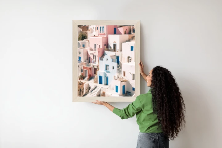 Plakat Kolorowa Grecka Architektura