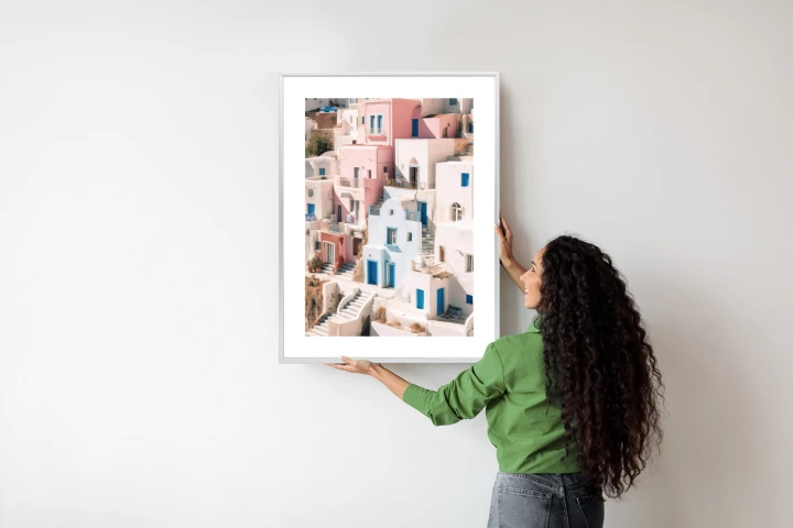 Plakat Kolorowa Grecka Architektura