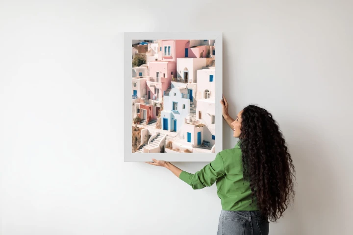 Plakat Kolorowa Grecka Architektura