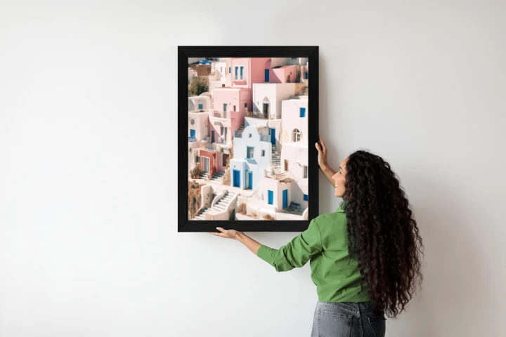 Plakat Kolorowa Grecka Architektura