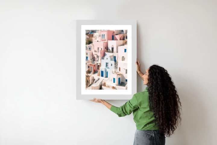 Plakat Kolorowa Grecka Architektura