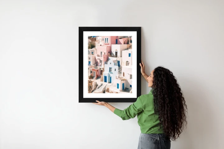 Plakat Kolorowa Grecka Architektura