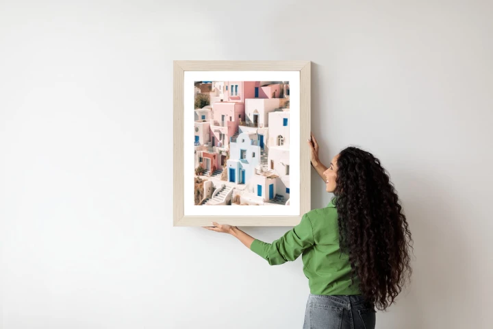 Plakat Kolorowa Grecka Architektura