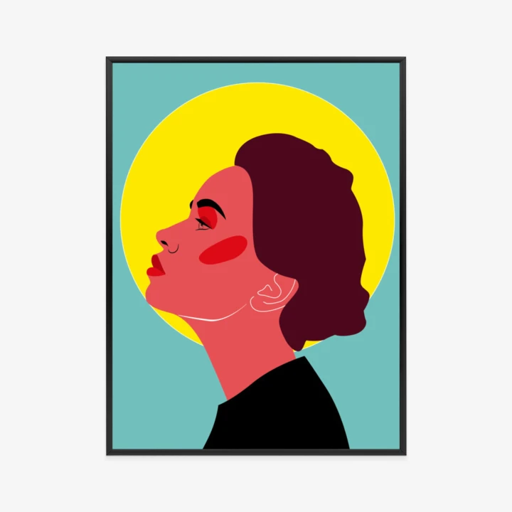 Plakat Zamyślona Kobieta Pop Art W Stylu Retro