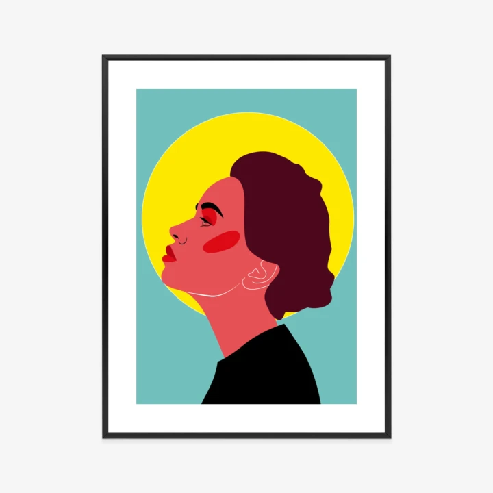 Plakat Zamyślona Kobieta Pop Art W Stylu Retro