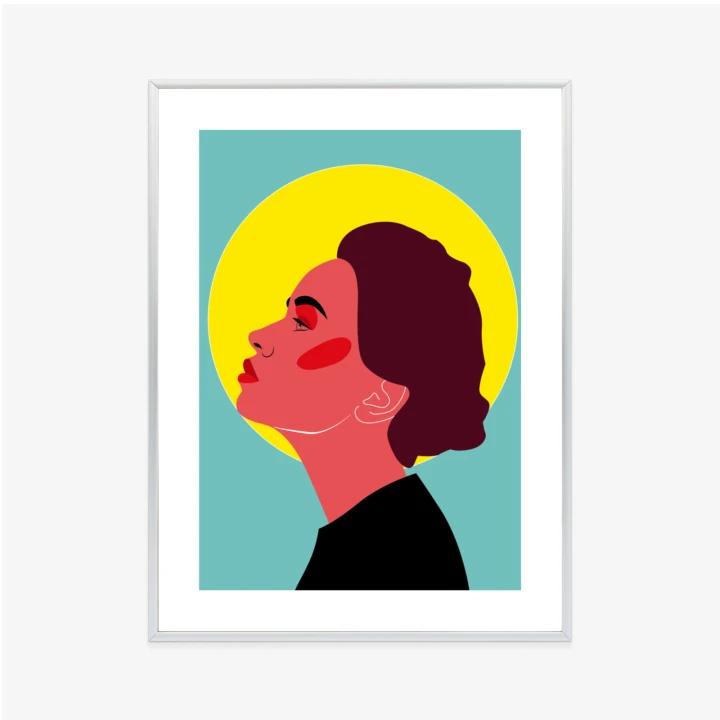 Plakat Zamyślona Kobieta Pop Art W Stylu Retro