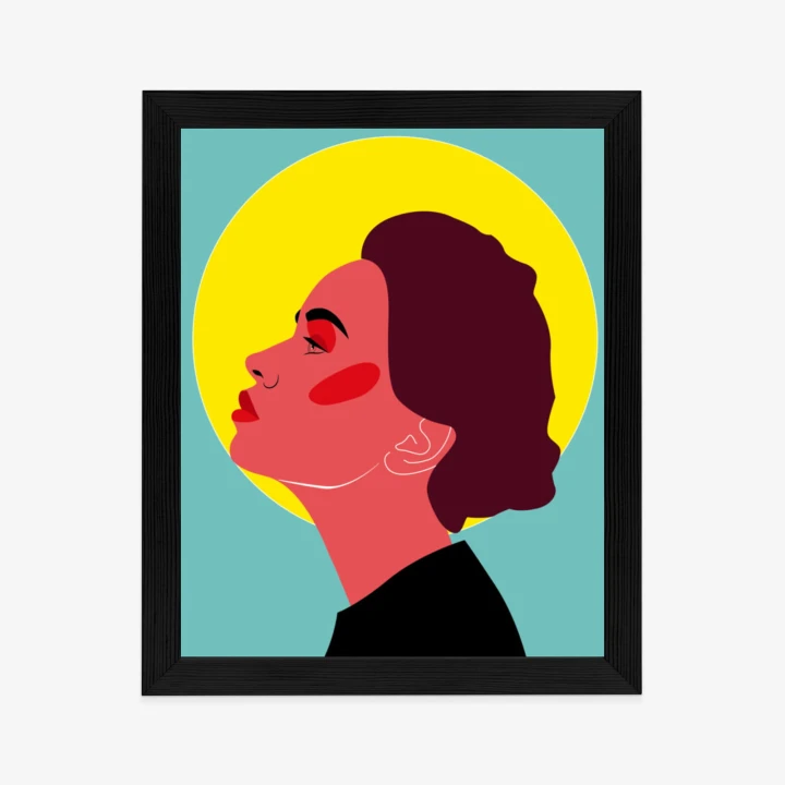 Plakat Zamyślona Kobieta Pop Art W Stylu Retro