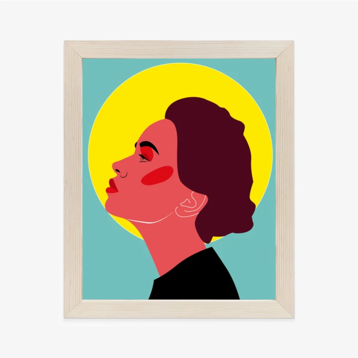 Plakat Zamyślona Kobieta Pop Art W Stylu Retro