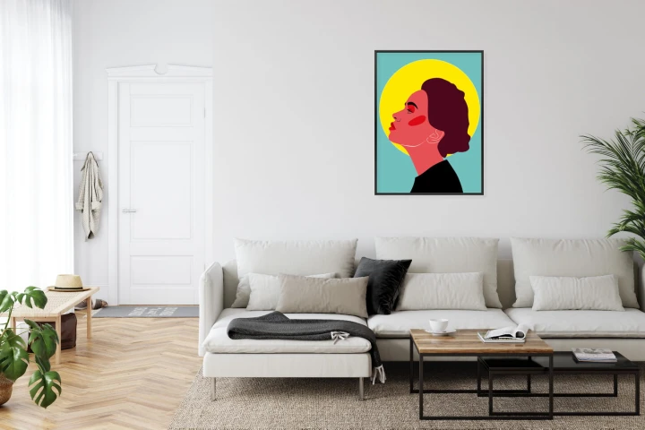Plakat Zamyślona Kobieta Pop Art W Stylu Retro