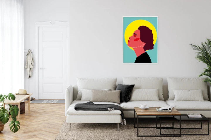 Plakat Zamyślona Kobieta Pop Art W Stylu Retro