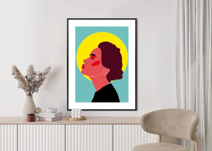 Plakat Zamyślona Kobieta Pop Art W Stylu Retro