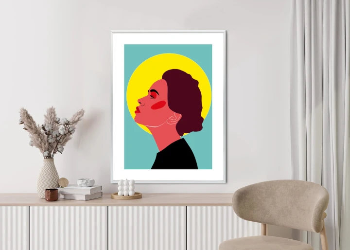 Plakat Zamyślona Kobieta Pop Art W Stylu Retro