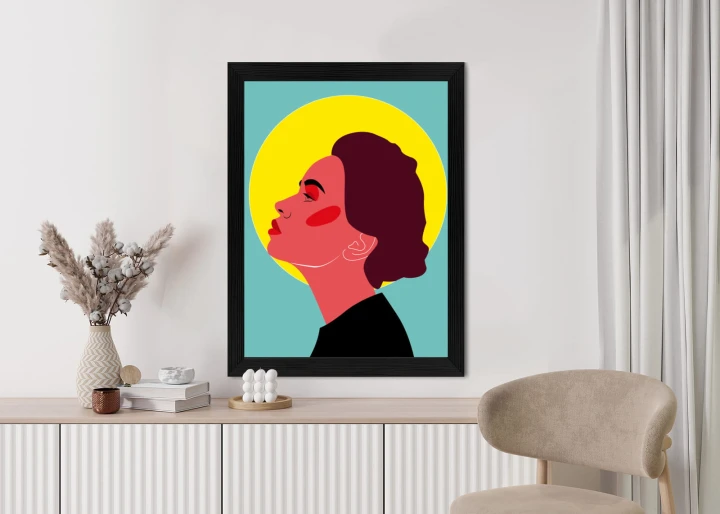 Plakat Zamyślona Kobieta Pop Art W Stylu Retro