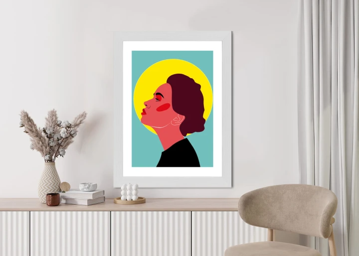 Plakat Zamyślona Kobieta Pop Art W Stylu Retro