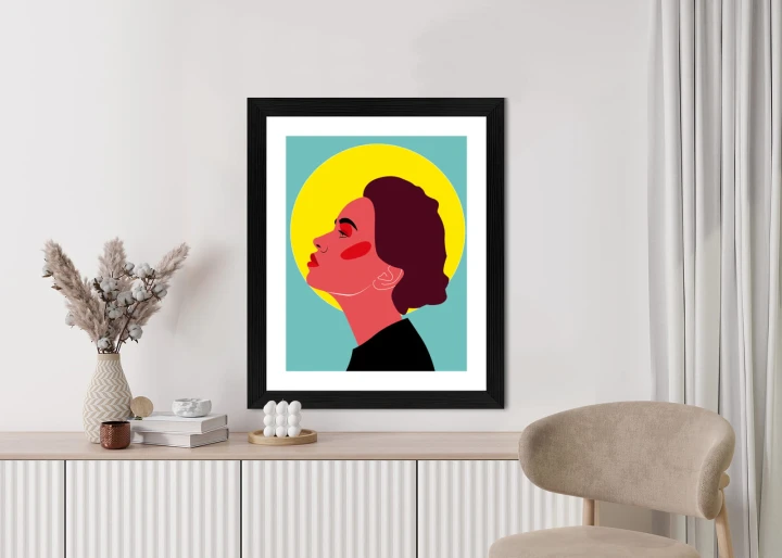Plakat Zamyślona Kobieta Pop Art W Stylu Retro