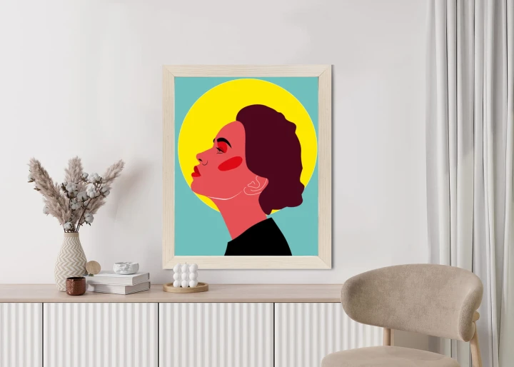 Plakat Zamyślona Kobieta Pop Art W Stylu Retro