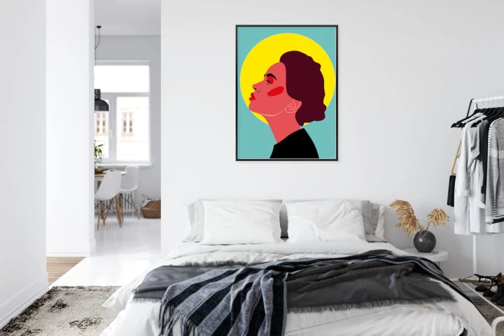 Plakat Zamyślona Kobieta Pop Art W Stylu Retro