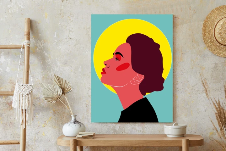 Plakat Zamyślona Kobieta Pop Art W Stylu Retro