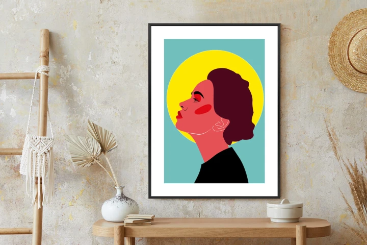 Plakat Zamyślona Kobieta Pop Art W Stylu Retro