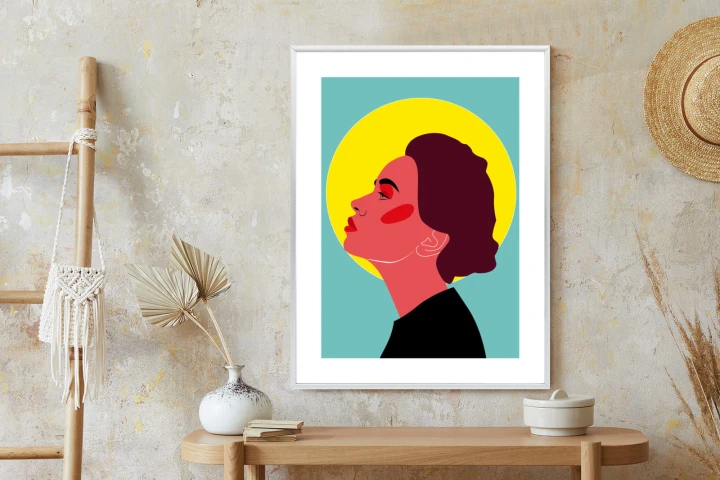 Plakat Zamyślona Kobieta Pop Art W Stylu Retro