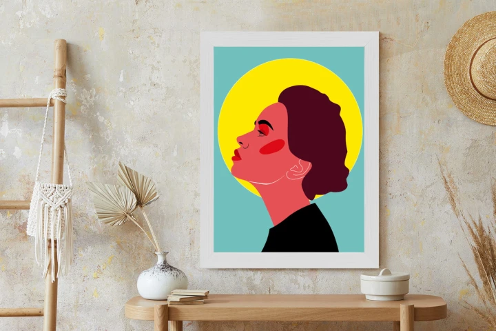 Plakat Zamyślona Kobieta Pop Art W Stylu Retro