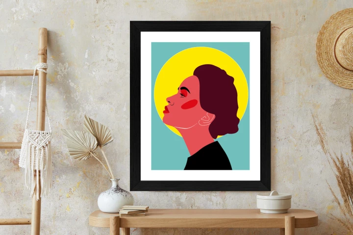 Plakat Zamyślona Kobieta Pop Art W Stylu Retro