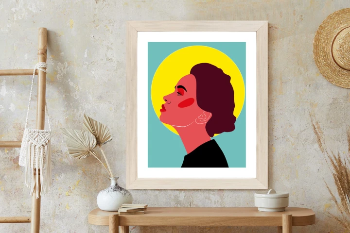 Plakat Zamyślona Kobieta Pop Art W Stylu Retro