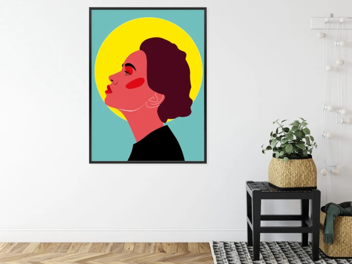 Plakat Zamyślona Kobieta Pop Art W Stylu Retro