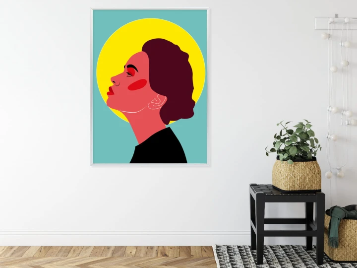 Plakat Zamyślona Kobieta Pop Art W Stylu Retro