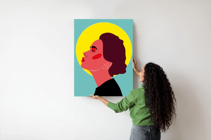 Plakat Zamyślona Kobieta Pop Art W Stylu Retro