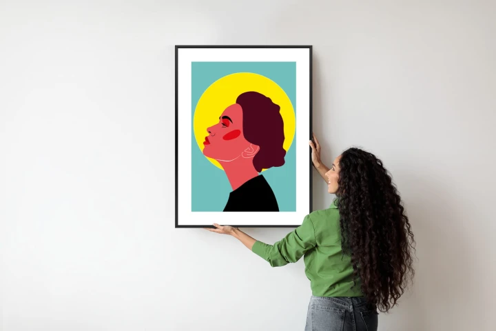 Plakat Zamyślona Kobieta Pop Art W Stylu Retro