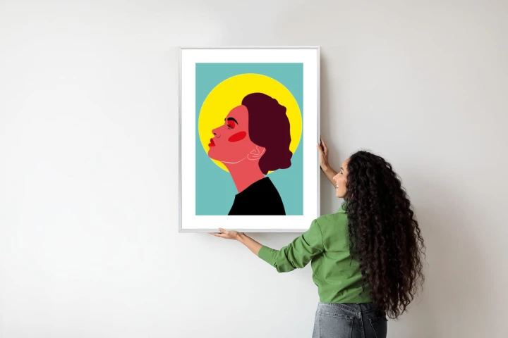 Plakat Zamyślona Kobieta Pop Art W Stylu Retro