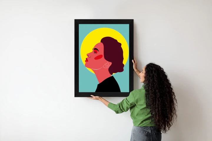 Plakat Zamyślona Kobieta Pop Art W Stylu Retro
