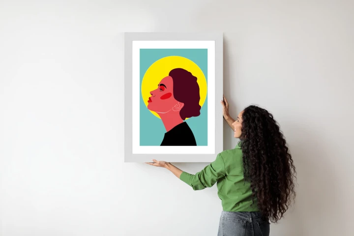 Plakat Zamyślona Kobieta Pop Art W Stylu Retro