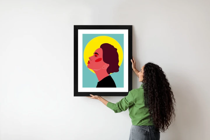 Plakat Zamyślona Kobieta Pop Art W Stylu Retro