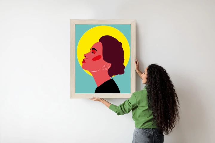 Plakat Zamyślona Kobieta Pop Art W Stylu Retro
