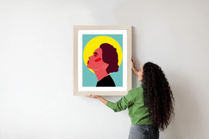 Plakat Zamyślona Kobieta Pop Art W Stylu Retro
