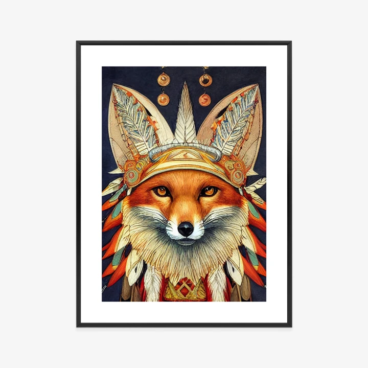 Plakat Lis W Stroju Indianina