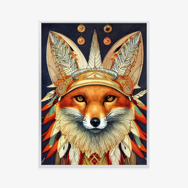 Plakat Lis W Stroju Indianina