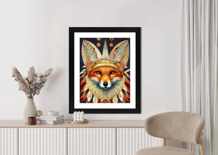 Plakat Lis W Stroju Indianina