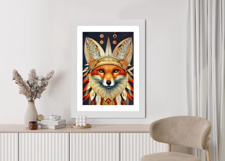 Plakat Lis W Stroju Indianina