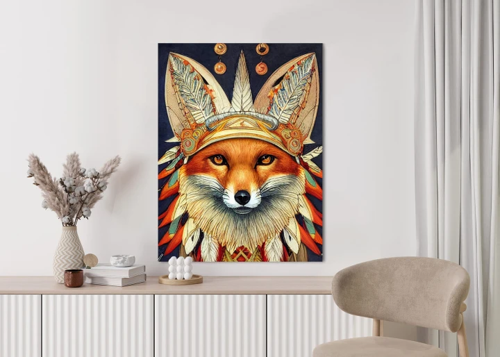 Plakat Lis W Stroju Indianina