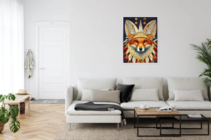 Plakat Lis W Stroju Indianina